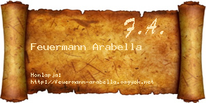 Feuermann Arabella névjegykártya